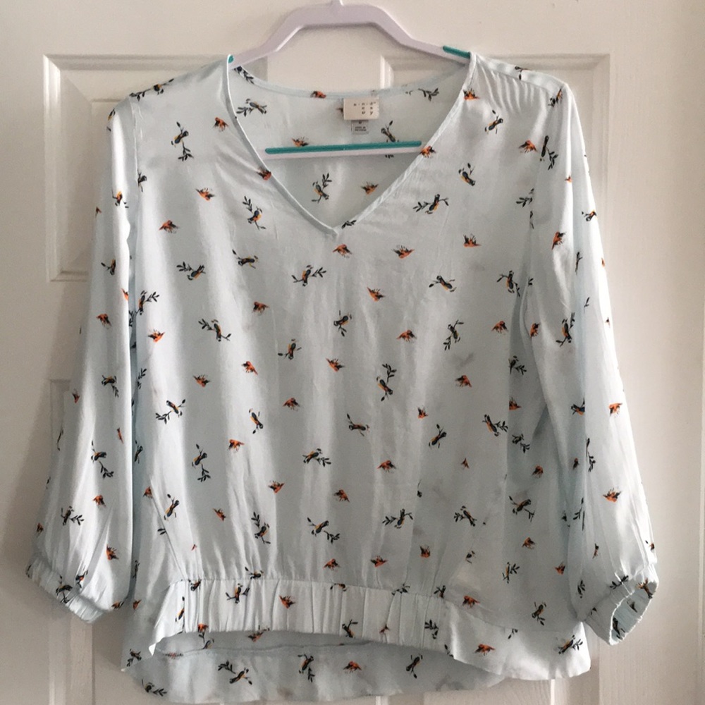 Bird print long sleeve shirt by A New Day